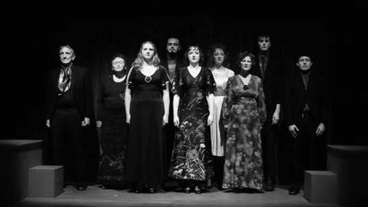 Dance by a theater group, displaying emotional movement.